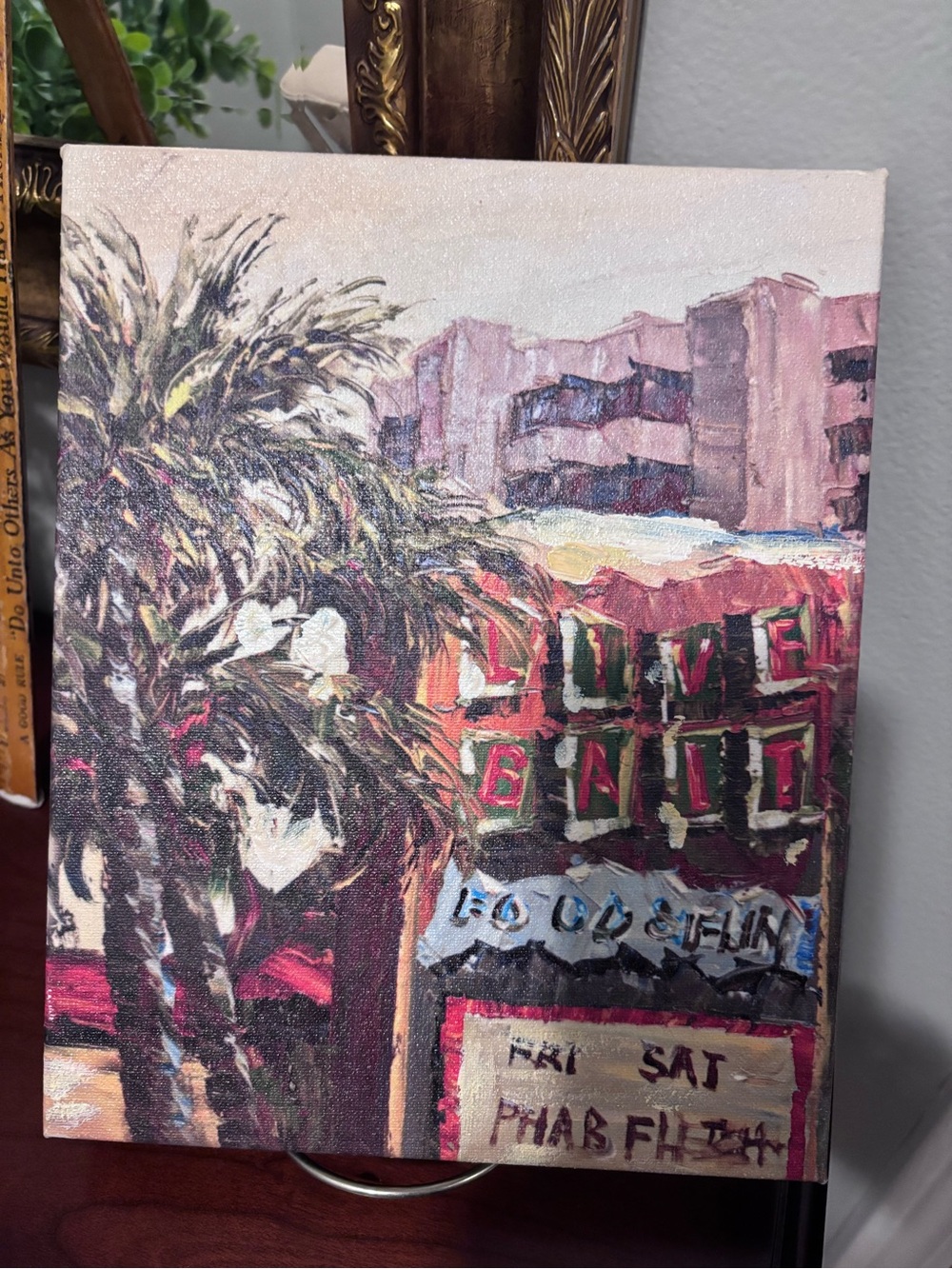 Abstract Live Bait Canvas Art Orange Beach, Alabama Artist
